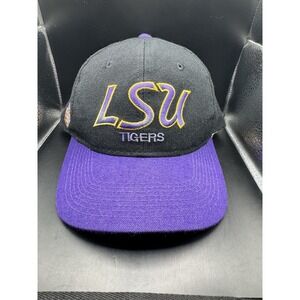 LSU Tigers Vintage 1990s Sports Specialties Script Logo Snapback Hat Wool